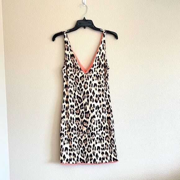 Roberto Cavalli Leopard Print Draped Dress - Picture 1 of 9